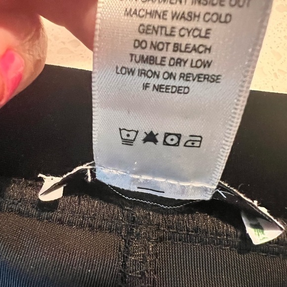 John Mark Solid Black Faux Jean with back pockets Velvet Pull On Pants Size Plus - Picture 6 of 12